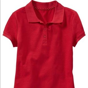 Old Navy Girls Red Polo Shirt 👕